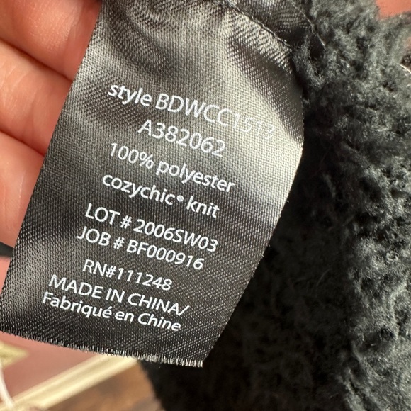 Barefoot Dreams Boardwalk Cardigan in black size small style #BDWCC1513 - Picture 5 of 6